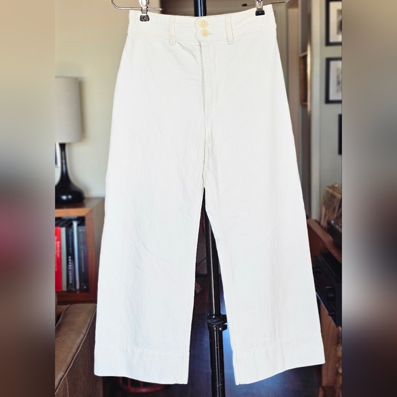 Apiece Apart Merida Wide-Leg White Pants
